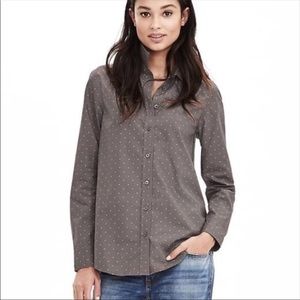 Banana Republic Polka Dot Button Down Shirt